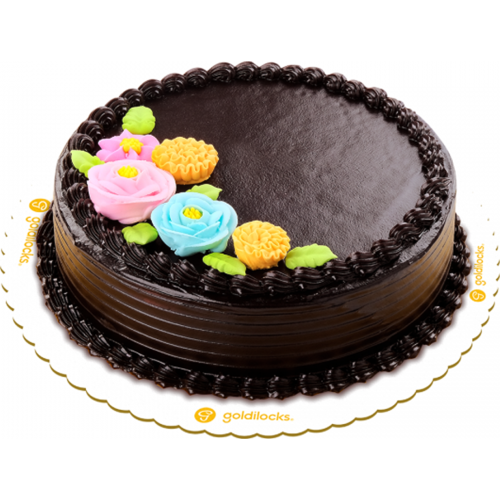 Pastel Blooms Chocolate Cake (9" Round)