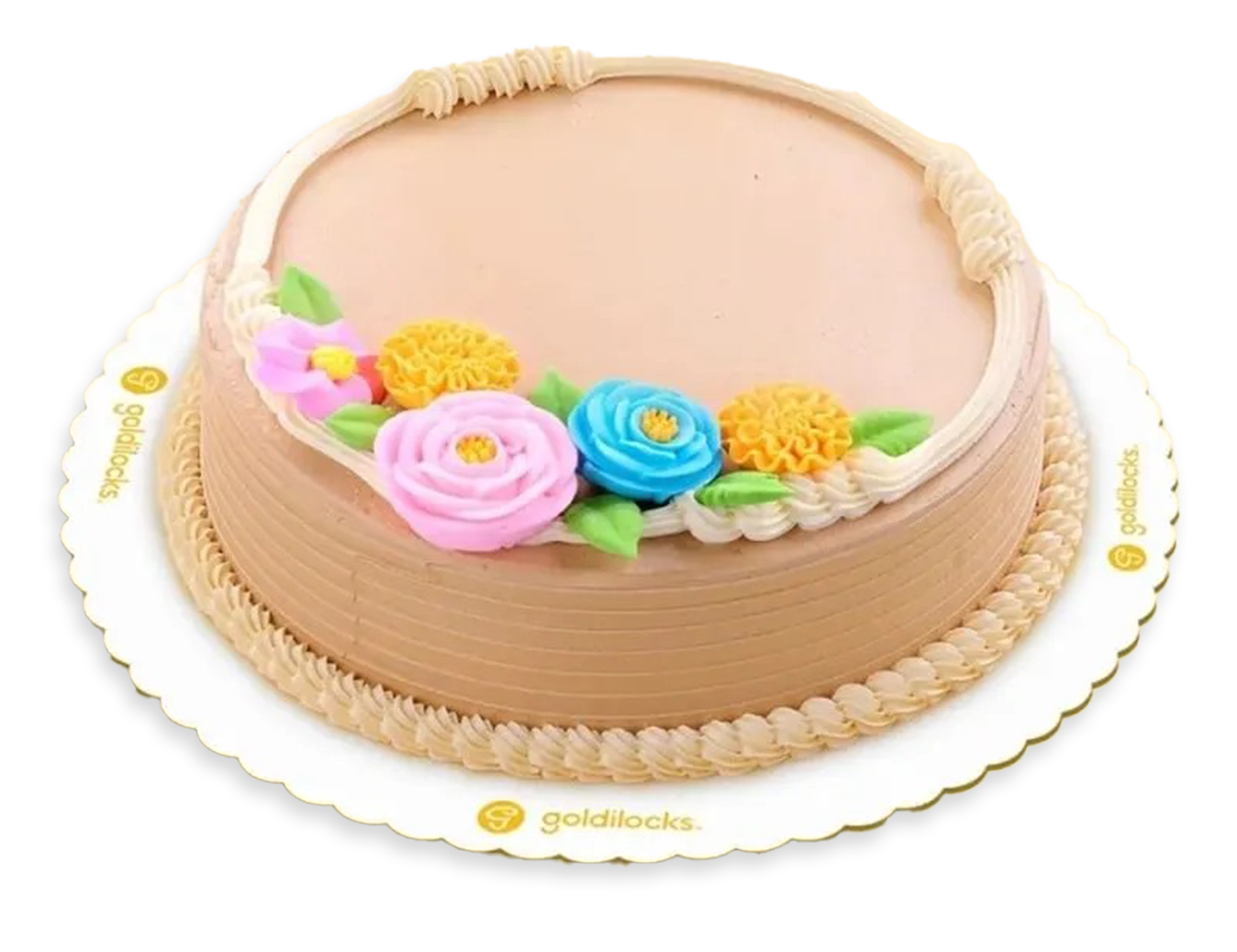 Pastel Blooms Mocha cake